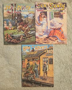 3x Vintage Comic Books - Sex to Sexty #110, #114, #120