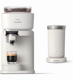 USED Philips Baristina Espresso Machine+Milk Frother Bundle. Real espresso. Compact coffee machine, portafilter, grinder, Cafe Crema. Dairy & Non-Dair