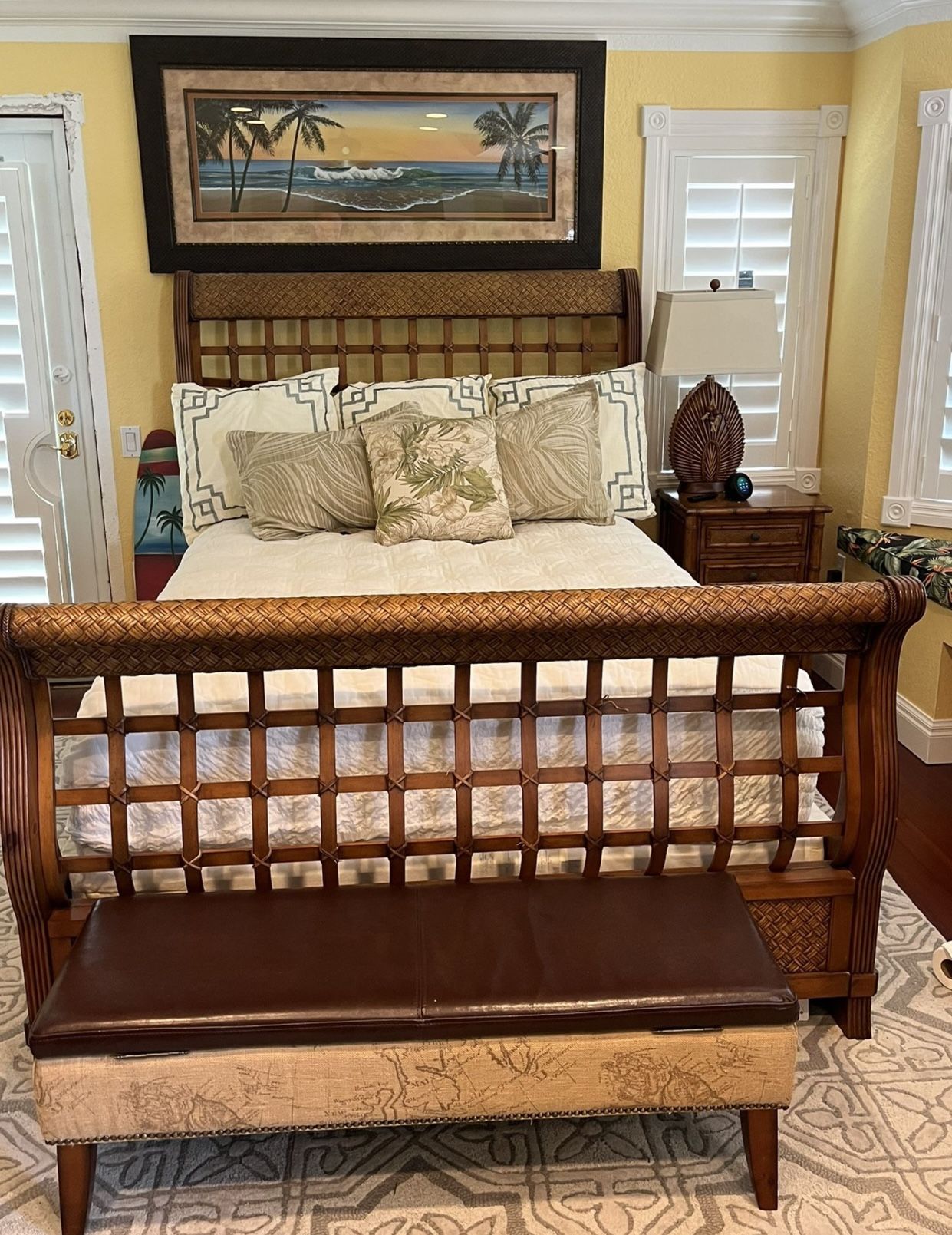 Queen Size Tommy Bahama Style Bedroom set ( Deliver Available)
