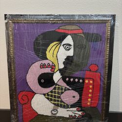 Pablo Picasso “ Woman With The Watch “ Hand Knitted 