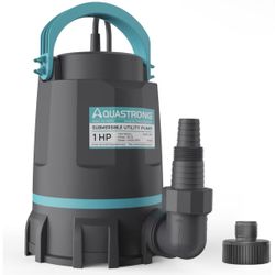 AQUASTRONG 1 HP Submersible Sump Pump - 4500 GPH Water Pump