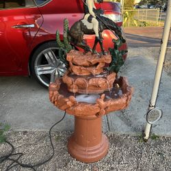 2-piece Concrete Water Fountain w/ Working Pump