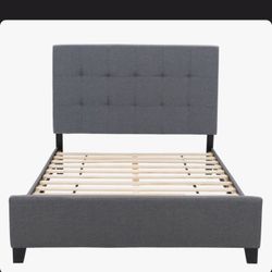  Red Barrel By Way Fair Like New Grey Full Size Bed Frame With Head And Foot Board Like New Great Deal 