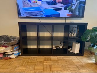 Dark brown cube bookshelf