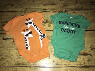 0-3month Old Navy graphic onesies
