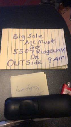 Big Outside Sale Everything Must Go 