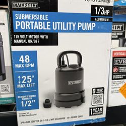 Everbilt 1/3 HP Submersible Aluminum Utility Pump