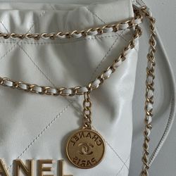 Chanel White 22 Bag