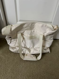 Travel Duffle Gym Bag Beige