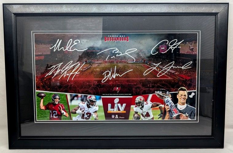 Framed Tampa Bay Buccaneers Super Bowl LV Champions Photo Collage