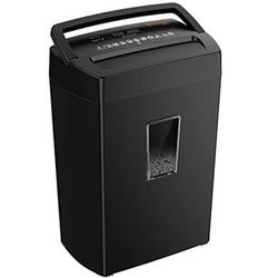 Bonsaii 12-Sheet Cross Cut Paper Shredder, 5.5 Gal Home Office Heavy Duty Shredder for Paper, Credit Card, Mail, Staples, with Transparent Window, Hig