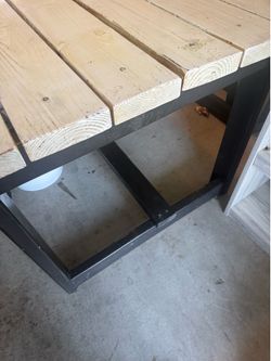 Farm table with bench