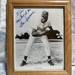 Don Newcombe Autographed Picture (Framed)