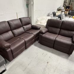 New Reclining Sofa Couch with Massage&Heat Function, Recliner Sofa 3 seater and 2 seater