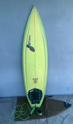 Stretch F4 - 6’2” Quad Surfboard – EPS/Epoxy, Yellow-Green Tint, Fins/Leash/Bag Included