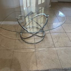 Glass Coffee Table & 2 glass End Tables 