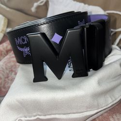 Men Mcm belt Dahlia Purple