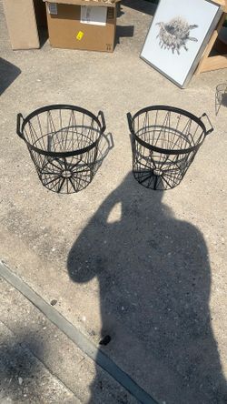 2 Black Decor Baskets 