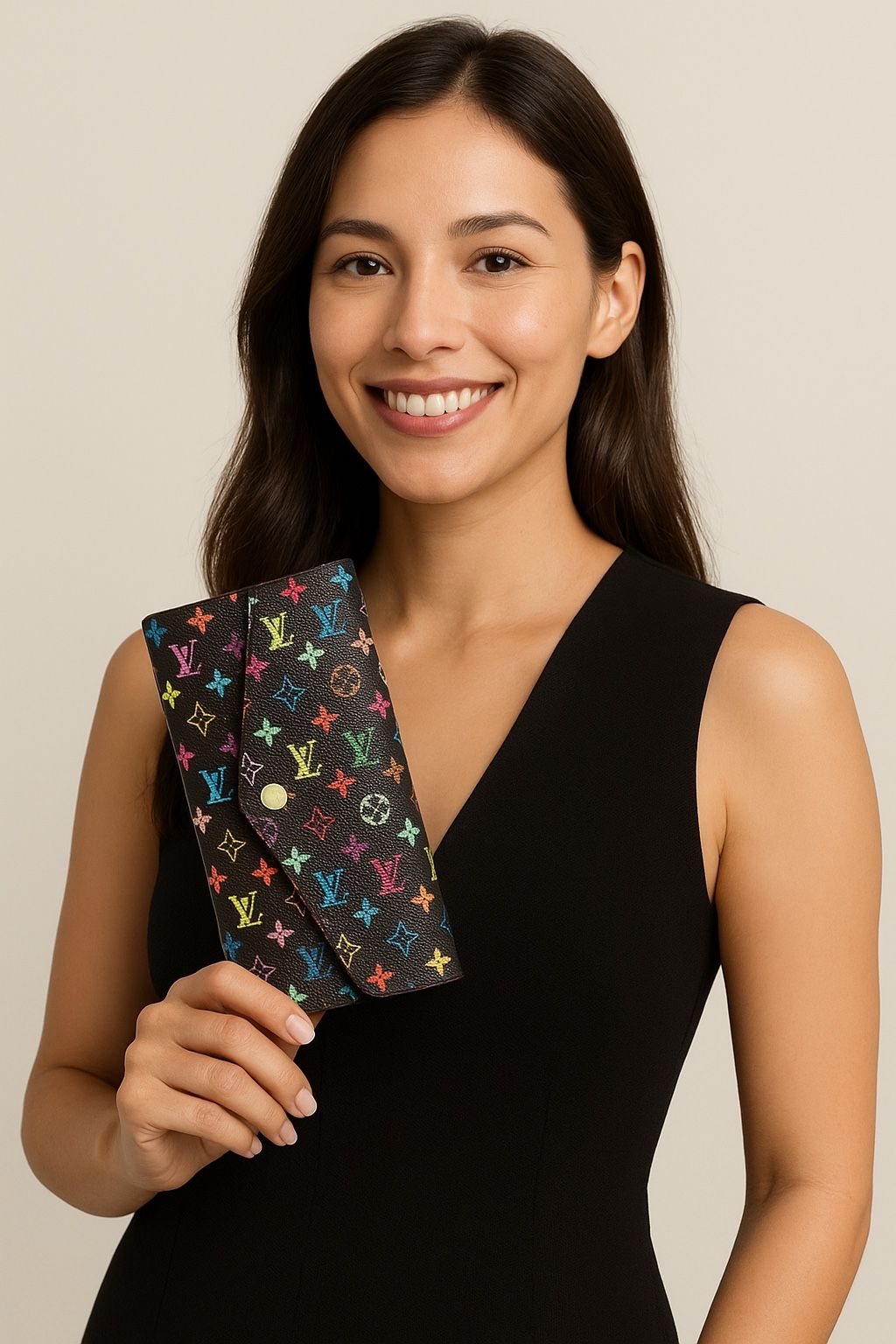 New Design Black Multicolor Wallet