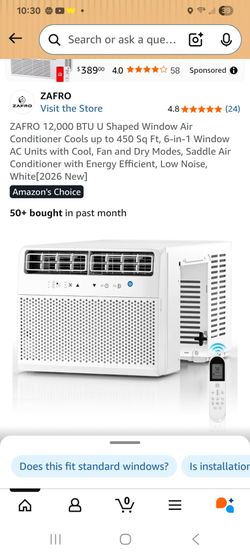 Brand new Zafro 12000btu U shaped A.C