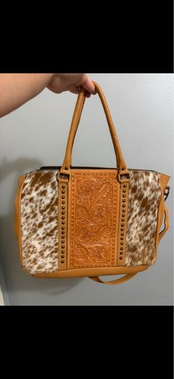 Genuine leather tote bag