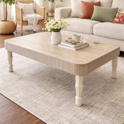 Modern Farmhouse Coffee Table with Storage Drawer – Beautiful Wood Finish