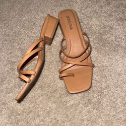 Soda Strappy Block Heel Sandals