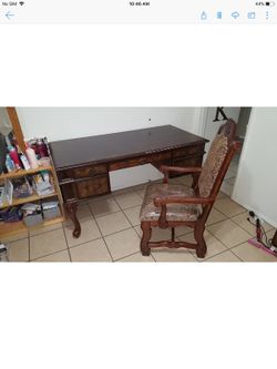 Desk with chair