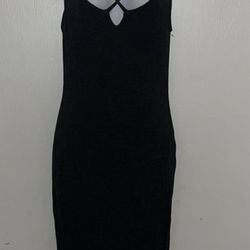 Popular basics Dark grey halter midi dress size M