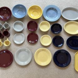 Fiestaware Service for 8 plus Extras - 40 Total Pieces (See Description) - ECl