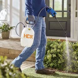 Pump Sprayer for Garden Plant Spray Grip Handle Hose w Adjustable Nozzle 2 GAL