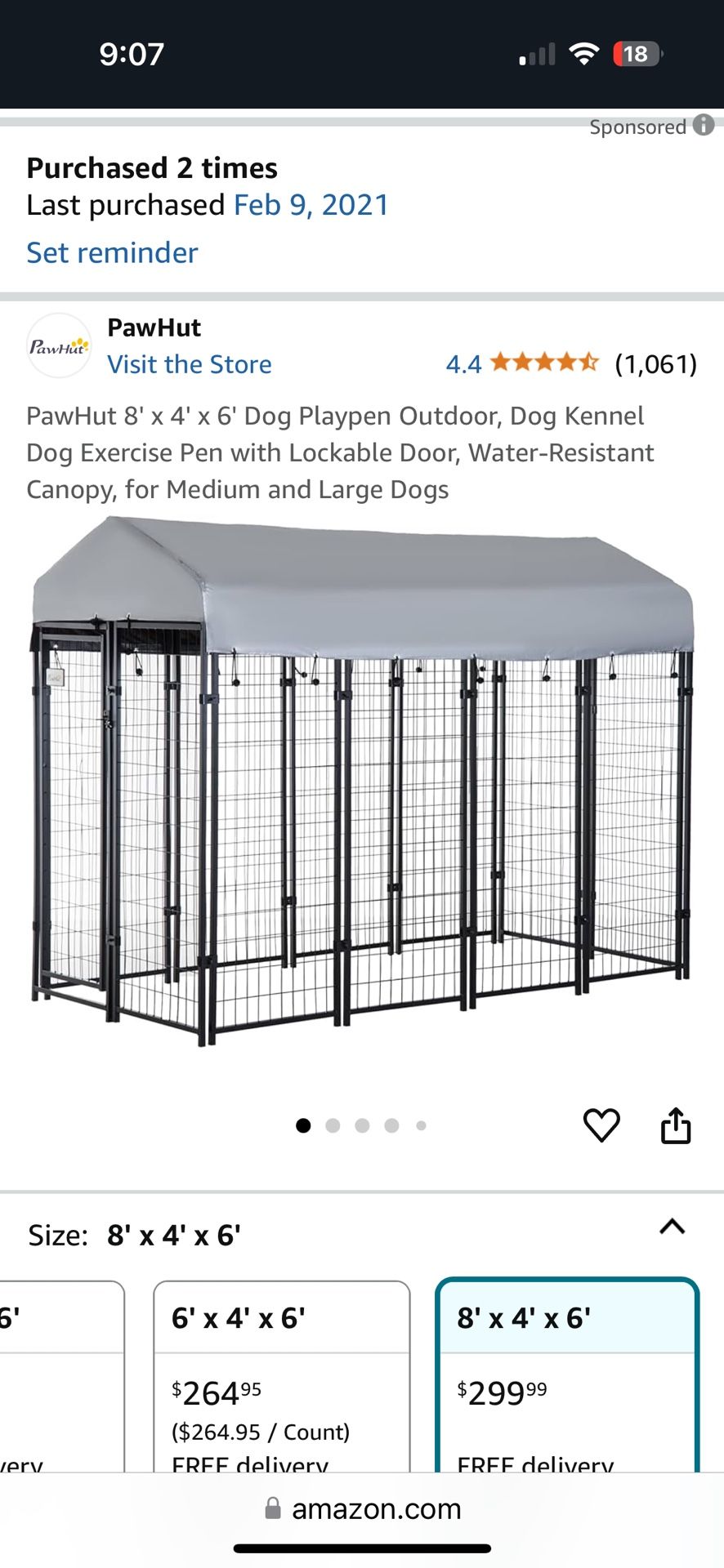 PawHut Dog Kennel