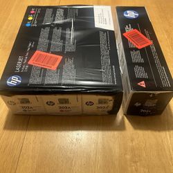 HP LaserJet 202A 4 Pack Cyan Ylw Magenta Original Toner CF500AM/202x NEW Sealed