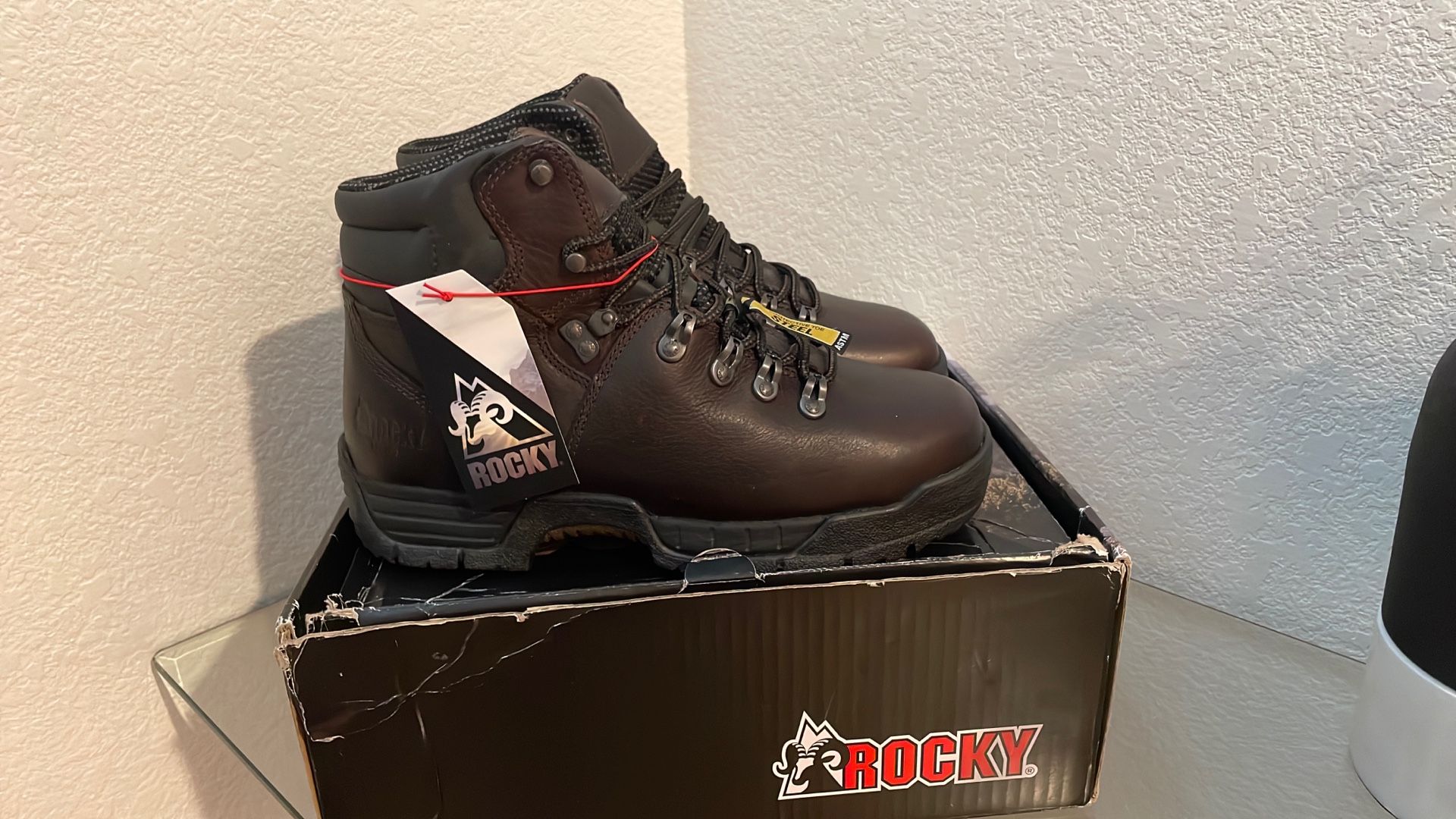 Rocky Steel Toe Mens Work Boots Size 9.5