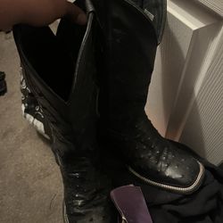 Black Cow Boy Boots 