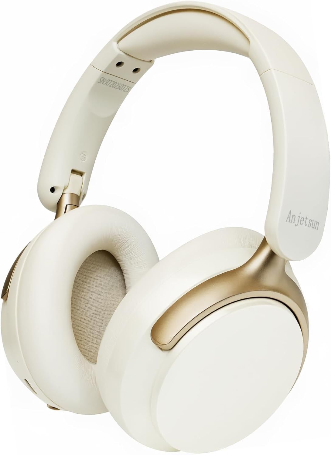 Wireless Over Ear Headphones with Mic, 80H Playtime & 800mAh Fast Charge, ANC Noise Cancelling & Transparency Mode, Over The Head Headphones for Work