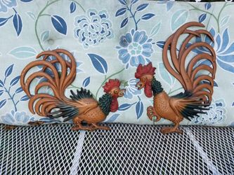 Vintage Wrought Iron Chickens