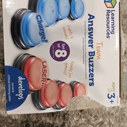 Learning Resources Team Answer Buzzer, Set Of 8
