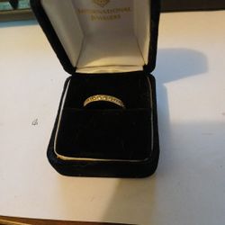 Petite Silver Engagement Ring With About 12 Small Diamonds