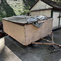 Vintage 1960s Camper Trailer – Project/Restoration – Rare California Black Plate
