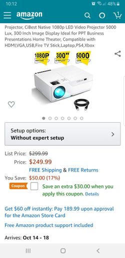 Open box projector and screen