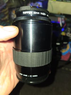 Camera Lens with Tiffen 52mm Haze-1 Filter