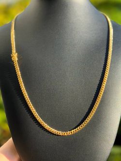 10k solid Yellow Gold brand New Cuban link 24.5” Chain necklace 28.9 grams 4.5mm