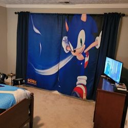 Sonic Curtains and Comforter  Cover