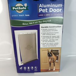 Brand New Petsafe Large Doggie Door Aluminum