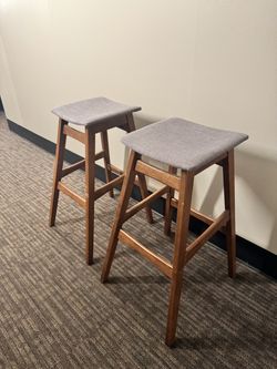 Grey Wooden stools