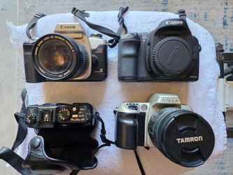 Old Cameras, Cannon, Nikon, 35mm & digital