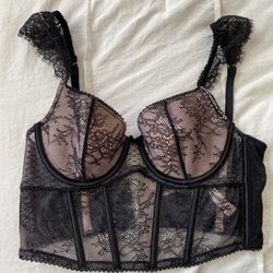Black Lace Bustier Corset Top