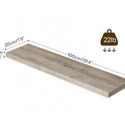 HOOBRO Floating Shelves for Wall, Wall Mounted Shelf Set of 2, 39.4" Hanging Shelf with Invisible Brackets, for Wall in Bathroom, Bedroom, Toilet, Kit