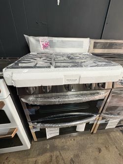 LG Stainless Steel Gas Double Oven Range